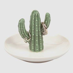 Ceramic cactus ring or jewelry trinket holder